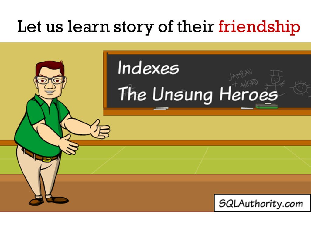 Cartoon depicting friendship and indexes in SQL Server.