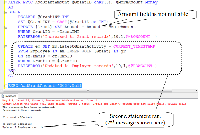 Statement Termination Screenshot 2a