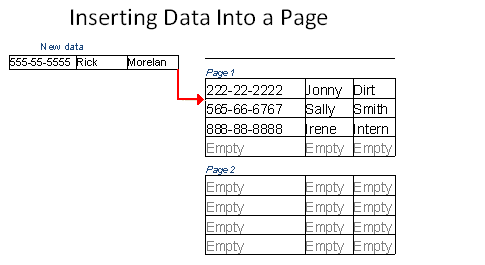 Inserting Data into a Page.
