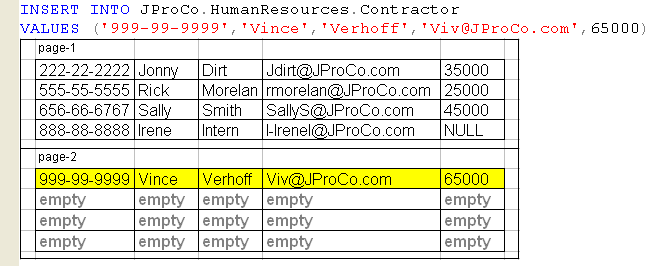 INSERT INTO JProCo.
