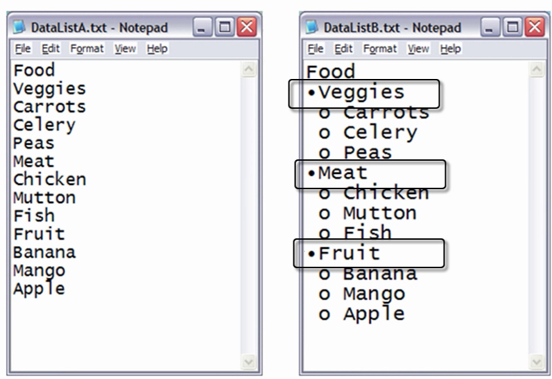 Notepad window.