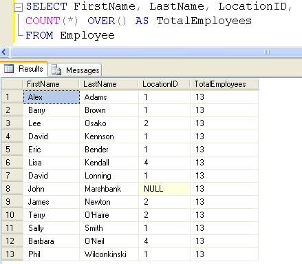 Displaying data in Excel with a formula applied.