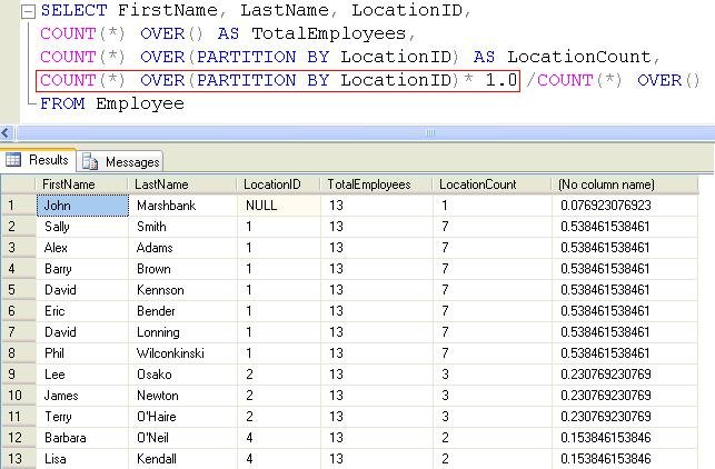 Count over window in sql.