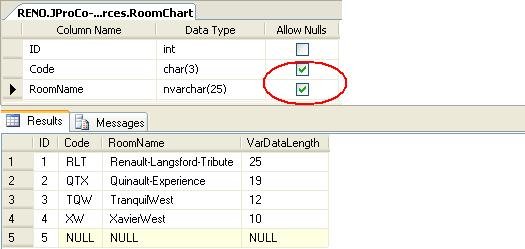 Row name and code editor.