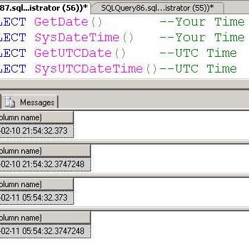 SQL Server Datetime Select Tool Window.