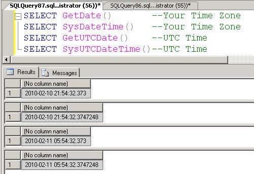 SQL Server Datetime Select Tool Window.