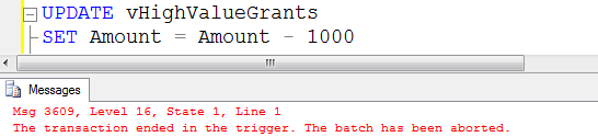 SQL Server SET Statement Error.