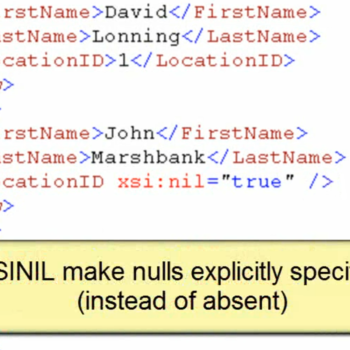 XSINIL XML make nulls explicit.