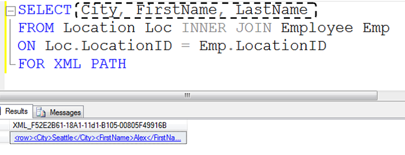XML PATH SQL command for SELECT statement.