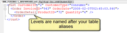 XML data in SQL Server.