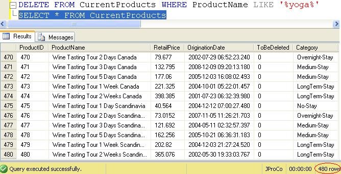 Delete from current products.