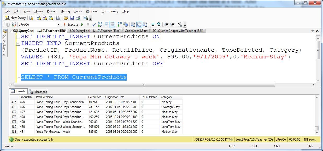 SQL Server Management Studio.