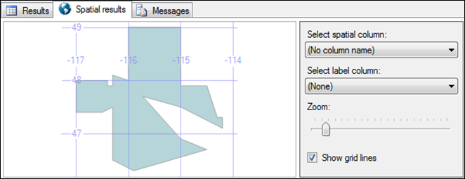 Spatial Results Dialog Box.