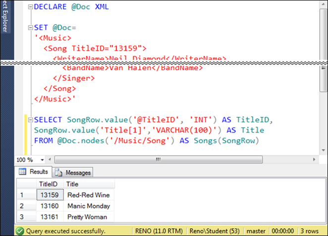 SELECT SQLRow.value.