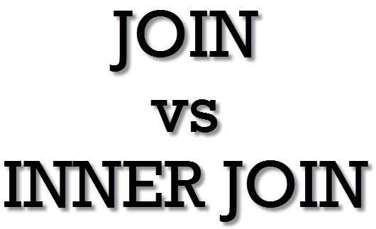 Join vs Inner Join text graphic.