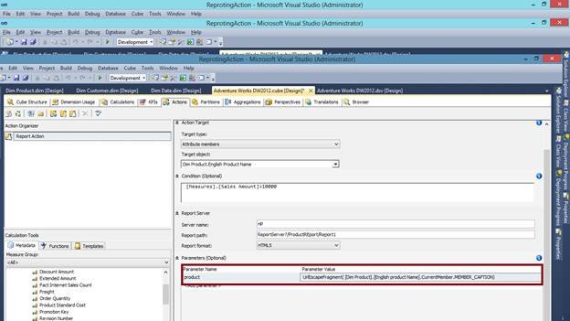 SSAS Reporting action tool.