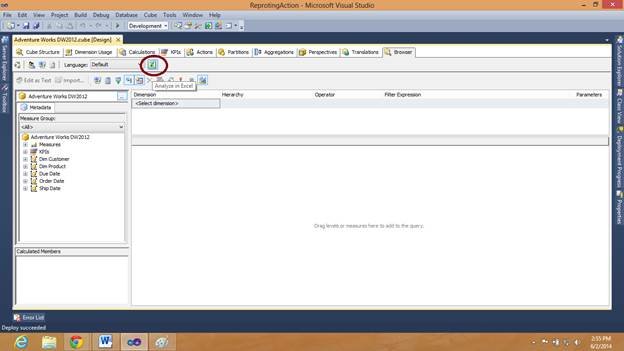 SSAS Reporting Action Tool.
