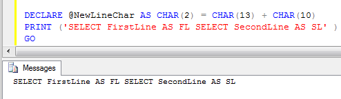 Visual Studio editor window with SQL code.