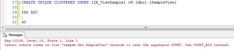 Count Big Dialog Error.