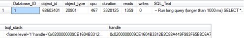 SQL query execution plan.