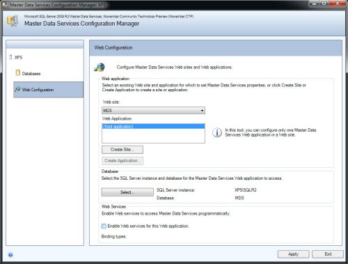 Configuring Master Data Services in SQL Server.