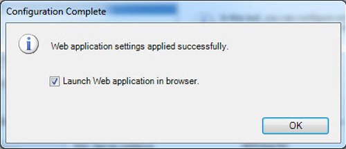 SQL Server Configuration Complete Dialog.