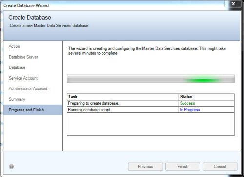 Create Database Wizard.