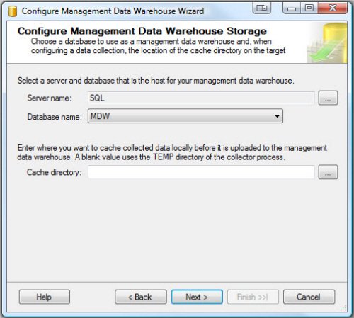 Configure Management Data Warehouse Wizard.