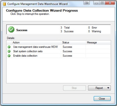 Configure Data Collection Wizard.