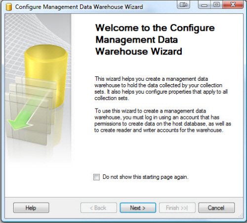 Configure Management Data Warehouse Wizard.
