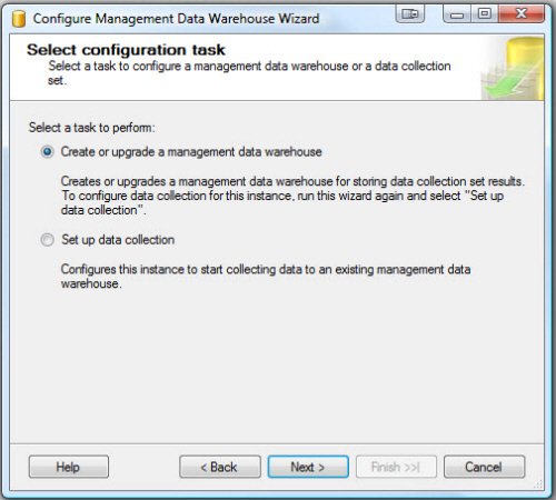 Configure Management Data Warehouse Wizard.