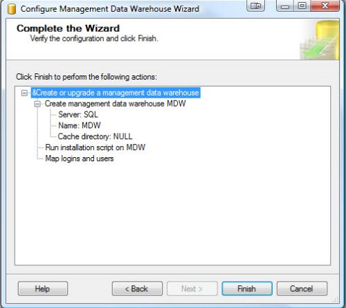 Configure Management Data Warehouse Wizard.