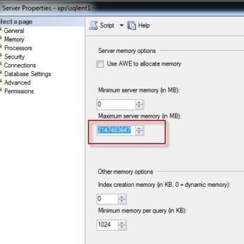 SQL SERVER - Minimum Maximum Memory - Server Memory Options
