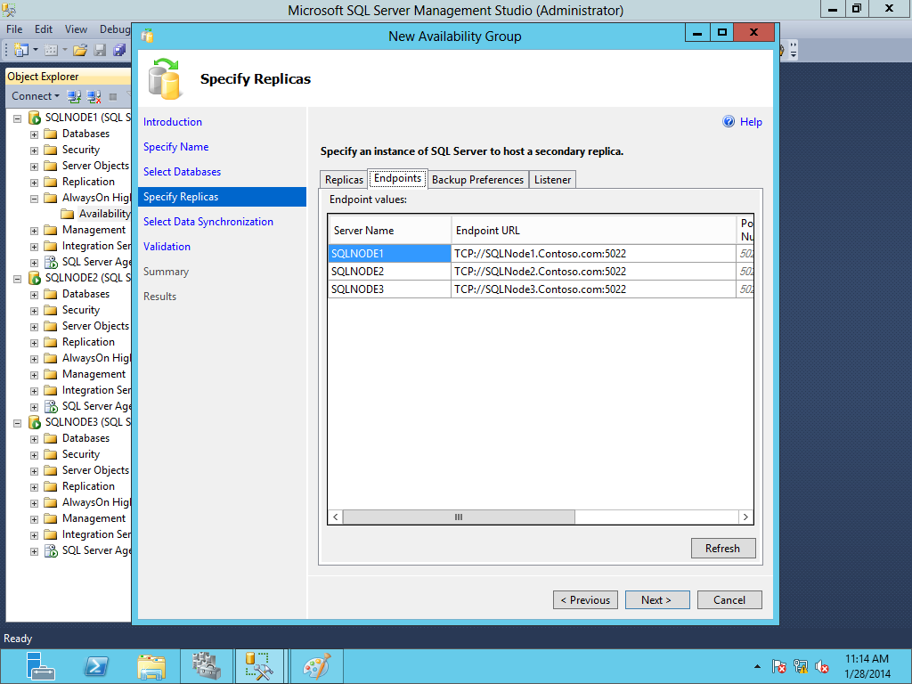 SQL Server joins dialog.