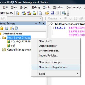 Open query window with execution plan and error dialog.