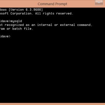 Command Prompt error.