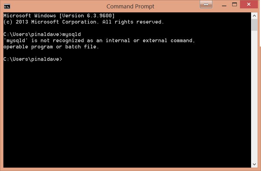 Command Prompt error.