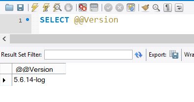 Database version selection.
