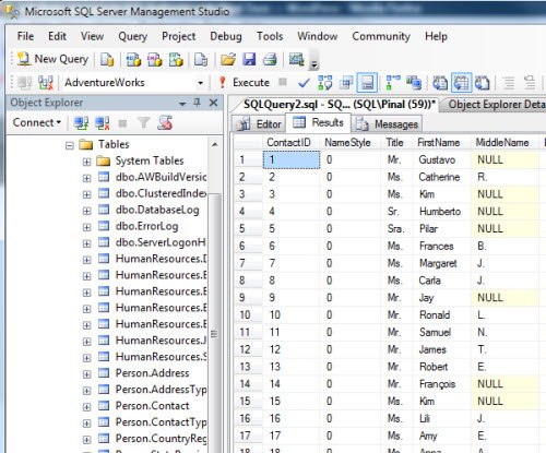 SQL Server Management Studio.