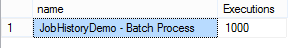 Job History Demo: Batch Process.