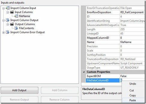 Edit input or output connection.