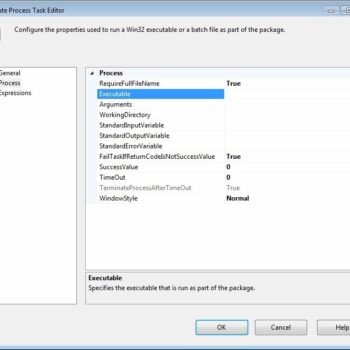 Configure RunAs executable editor.