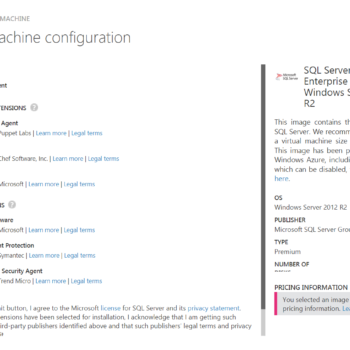 SQL Server 2014 RTM and Windows Server 2012 R2.