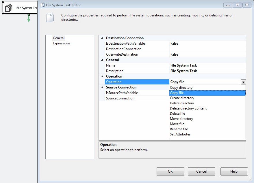 Copy file operation.