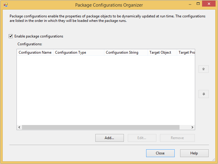 Package Configurations Organizer.
