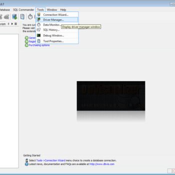 Display driver manager window.