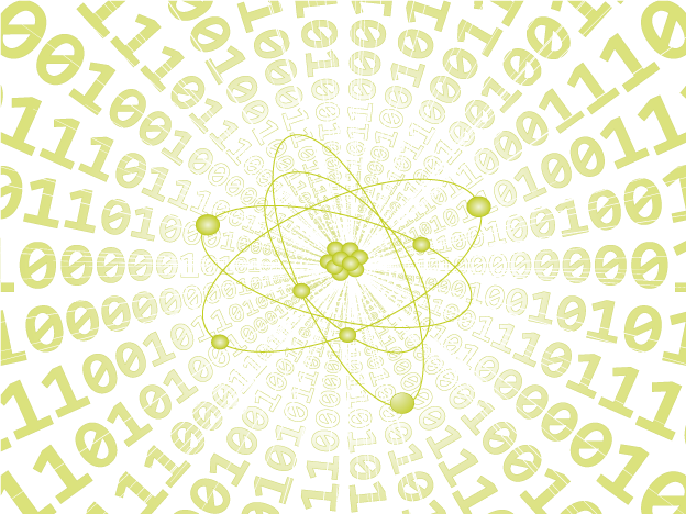 A visual representation of a computer's atomic structure.
