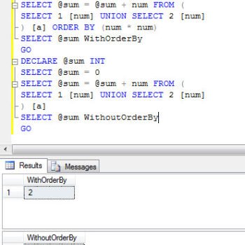 Execution Plan Result Window.