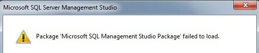 SQL Server Management Studio' error.