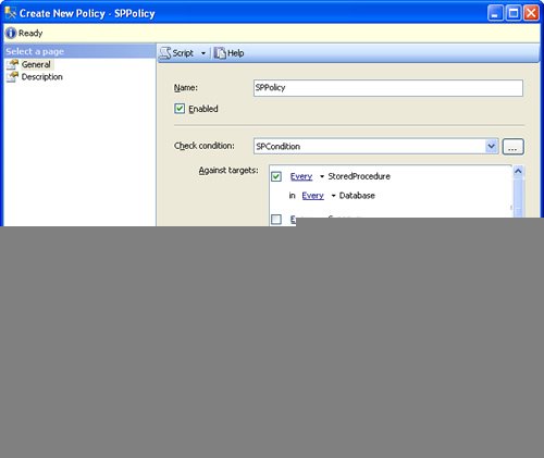 Enforcing policy management on SQL Server.
